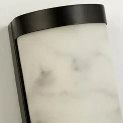 LED wandlamp Nile, hoogte 25 cm, zwart, staal, IP44