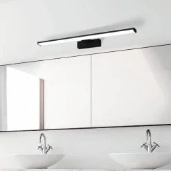 LED wandlamp Pandella 1, lengte 60 cm, zwart, aluminium