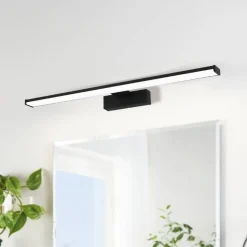 LED wandlamp Pandella 1, lengte 60 cm, zwart, aluminium