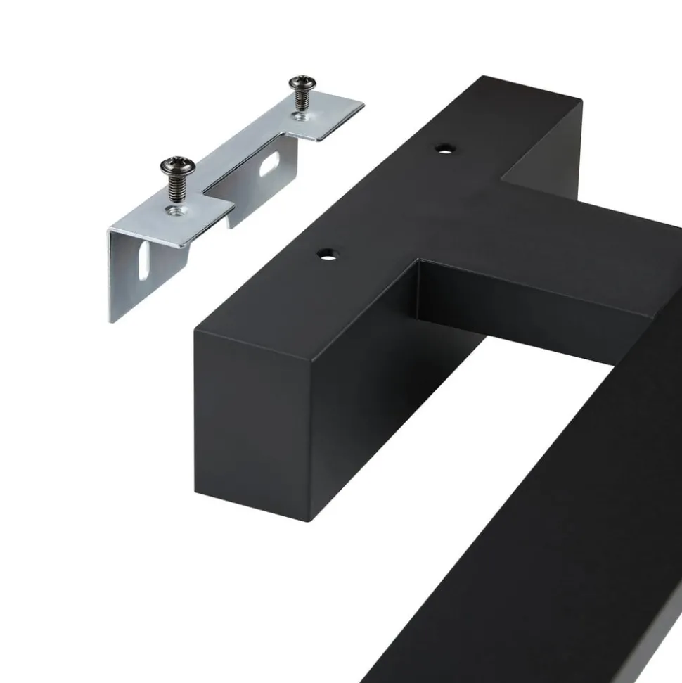 LED wandlamp Pandella 1, lengte 60 cm, zwart, aluminium