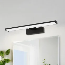 LED wandlamp Pandella 1, lengte 40 cm, zwart, aluminium