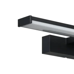 LED wandlamp Pandella 1, lengte 40 cm, zwart, aluminium