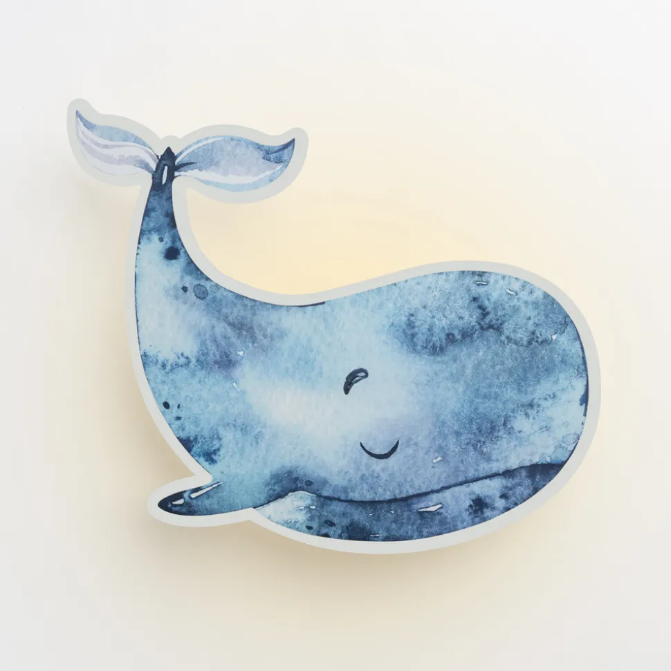 LED wandlamp Paul Pottwal met stekker, blauw, dimbaar