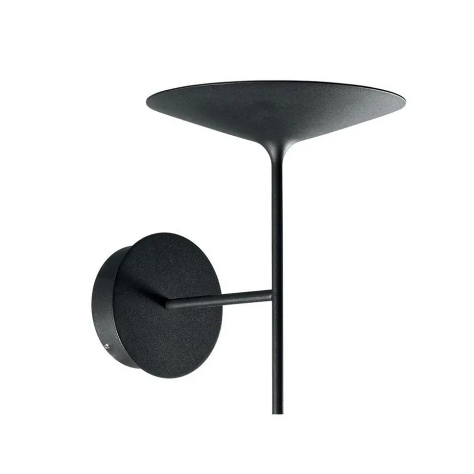 LED wandlamp Poe plus, zwart