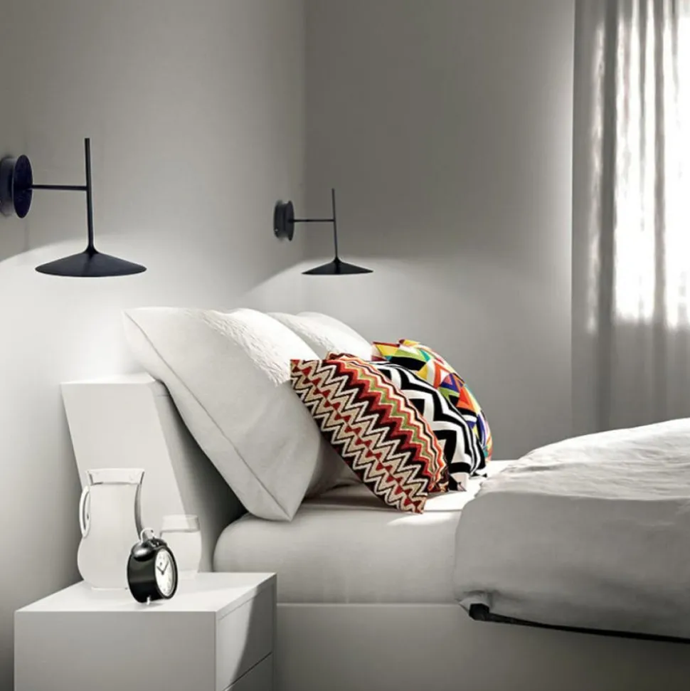 LED wandlamp Poe plus, zwart