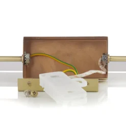 LED wandlamp Rapallo, messing, IP44, 40 cm