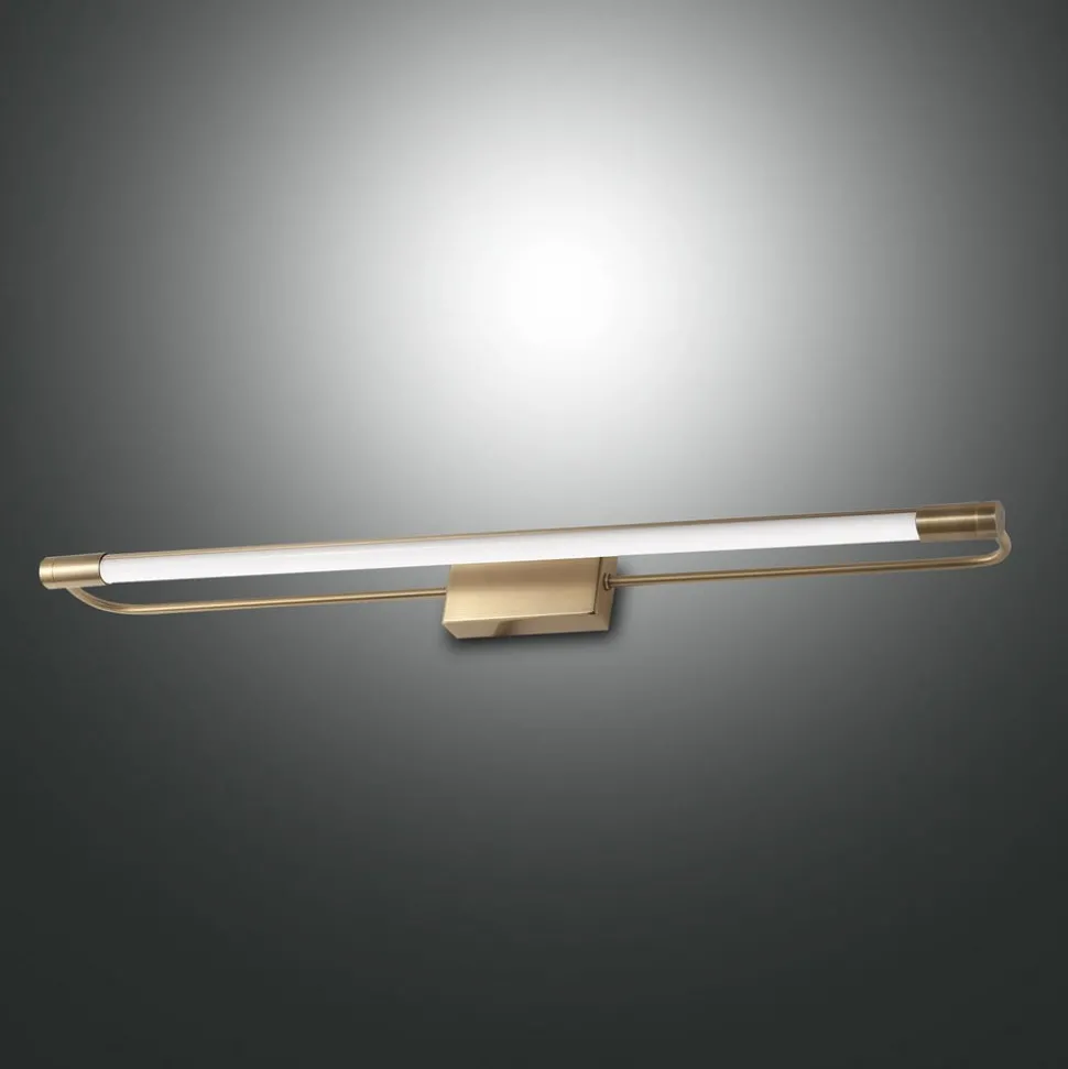 LED wandlamp Rapallo, messing, IP44, 60 cm