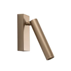 LED wandlamp Rulo, goud, staal, 3000 K