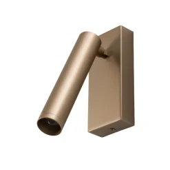 LED wandlamp Rulo, goud, staal, 3000 K