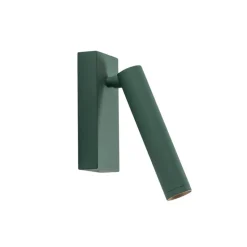 LED wandlamp Rulo, groen, staal, 3000 K