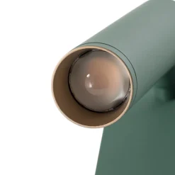 LED wandlamp Rulo, groen, staal, 3000 K