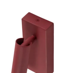 LED wandlamp Rulo, rood, staal, 3000 K