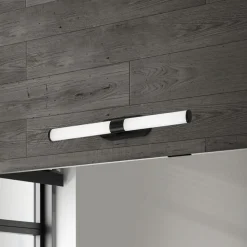 LED wandlamp Runt IP44 direct 4.000K zwart