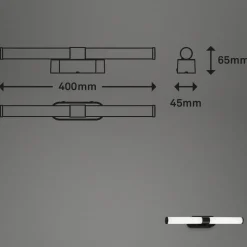 LED wandlamp Runt IP44 direct 4.000K zwart