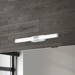 LED wandlamp Runt IP44 direct 4.000K chroom mat