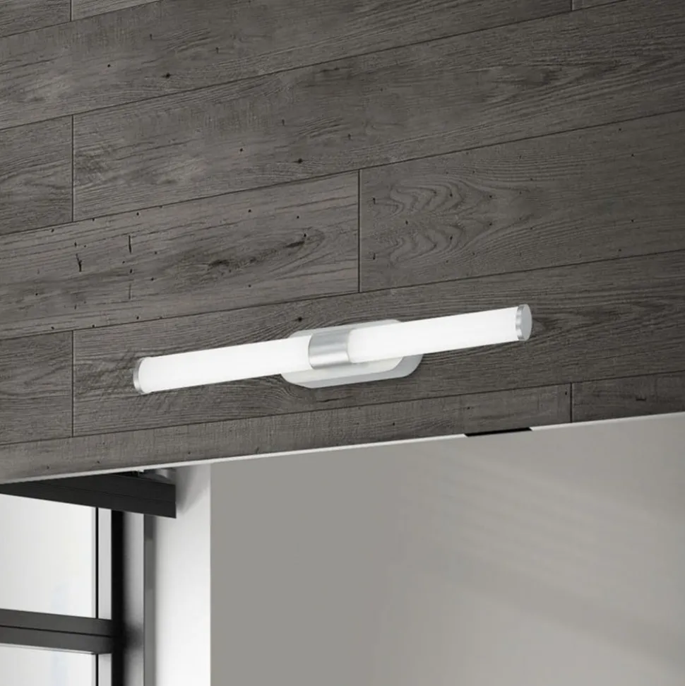 LED wandlamp Runt IP44 direct 4.000K chroom mat