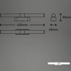 LED wandlamp Runt IP44 direct 4.000K chroom mat