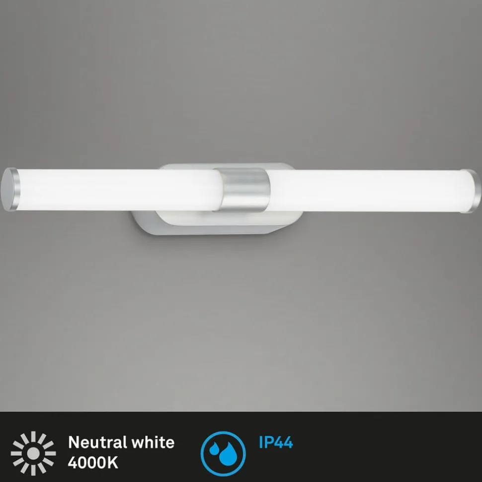 LED wandlamp Runt IP44 direct 4.000K chroom mat