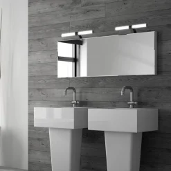 LED wandlamp Runt IP44 dwarsarm 4.000K zwart