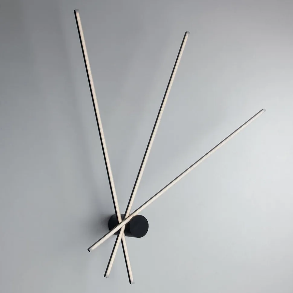 LED wandlamp Shanghai 3-lamps 3.000 K zwart