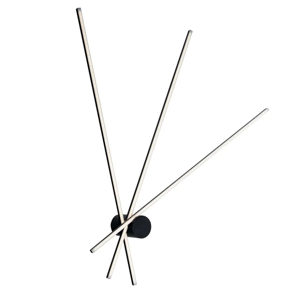 LED wandlamp Shanghai 3-lamps 3.000 K zwart