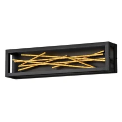 LED wandlamp Styx, zwart, 3.000 K 15 x 61cm