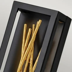 LED wandlamp Styx, zwart, 3.000 K 15 x 61cm