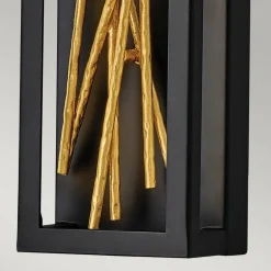 LED wandlamp Styx, zwart, 3.000 K 15 x 61cm