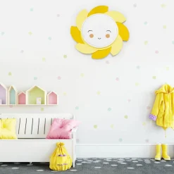 LED wandlamp Sun Starlight Smile, geel