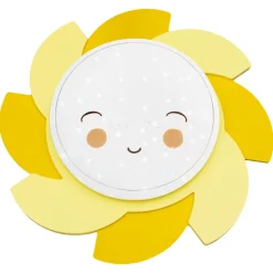 LED wandlamp Sun Starlight Smile, geel