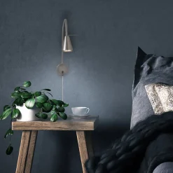 LED wandlamp Tusa, nikkel, metaal, 45 cm, flexibele arm