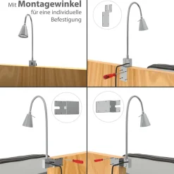 LED wandlamp Tuso, nikkel, bedmontage, metaal