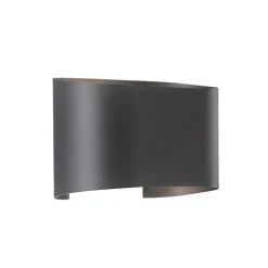 LED wandlamp Wall, 2-lamps, rond, zwart