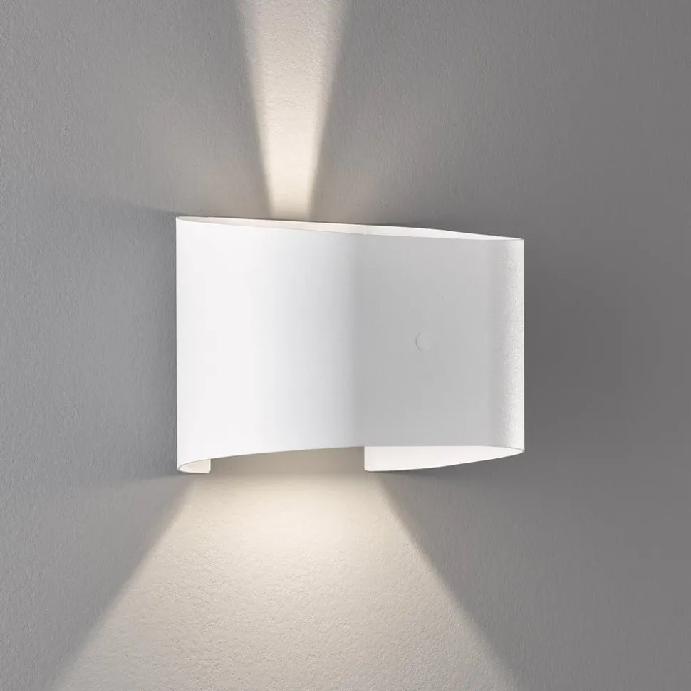 LED wandlamp Wall, 2-lamps, rond, wit