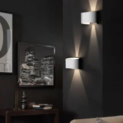 LED wandlamp Wall, 2-lamps, rond, wit