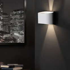 LED wandlamp Wall, 2-lamps, rond, wit