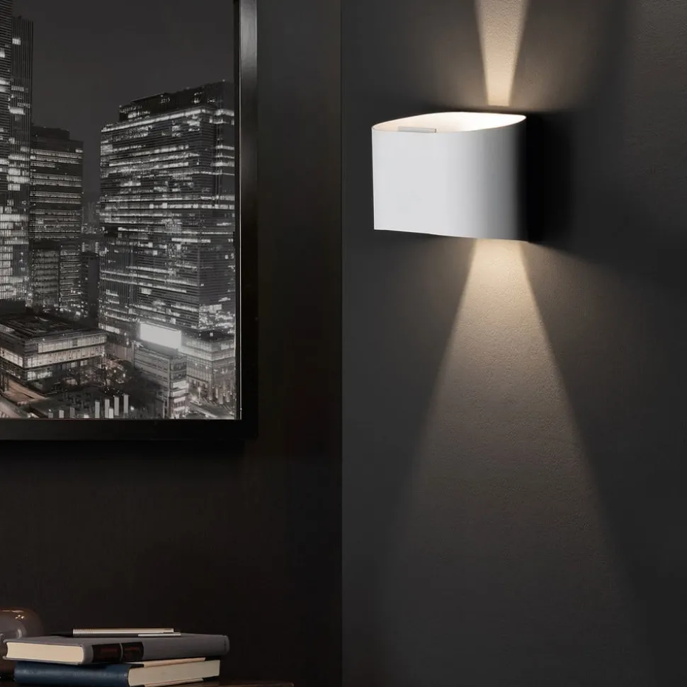 LED wandlamp Wall, 2-lamps, rond, wit