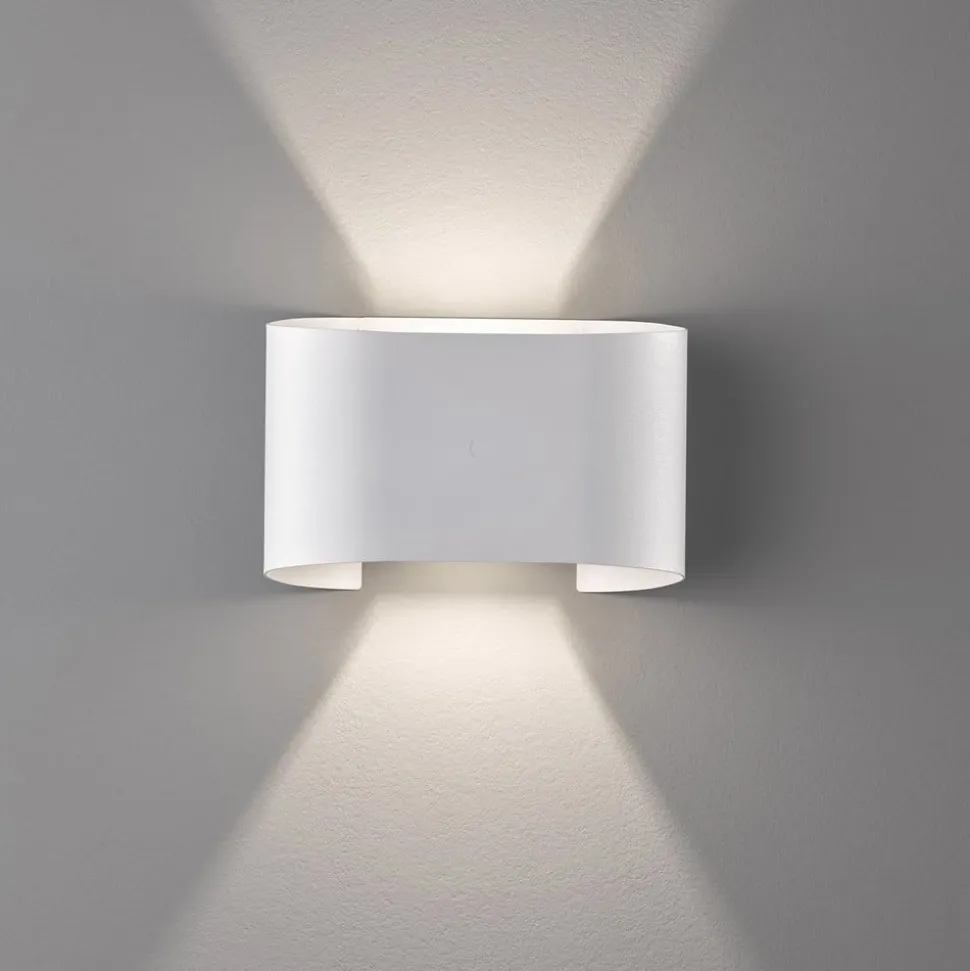 LED wandlamp Wall, 2-lamps, rond, wit