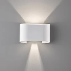 LED wandlamp Wall, 2-lamps, rond, wit