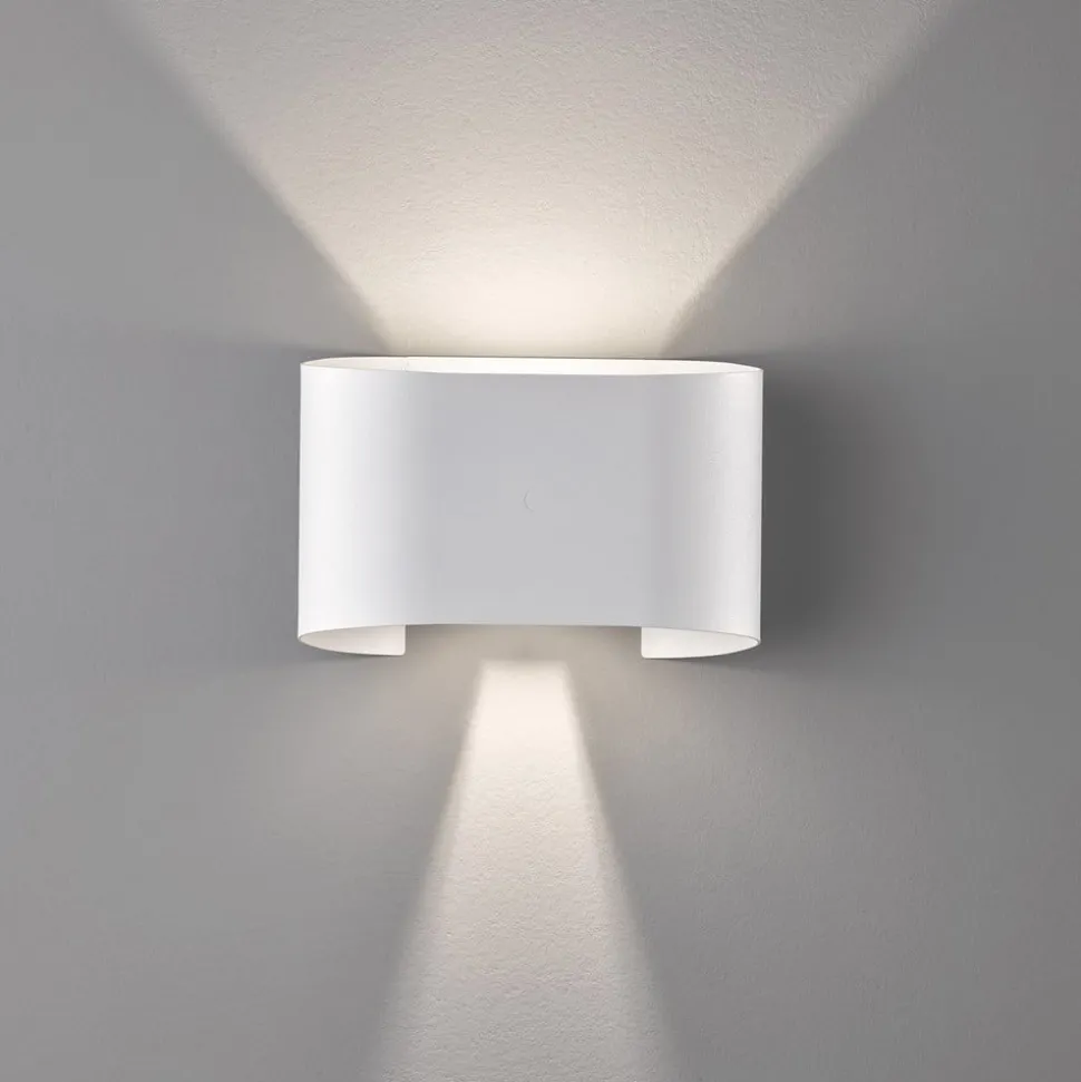 LED wandlamp Wall, 2-lamps, rond, wit