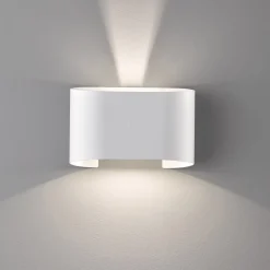 LED wandlamp Wall, 2-lamps, rond, wit