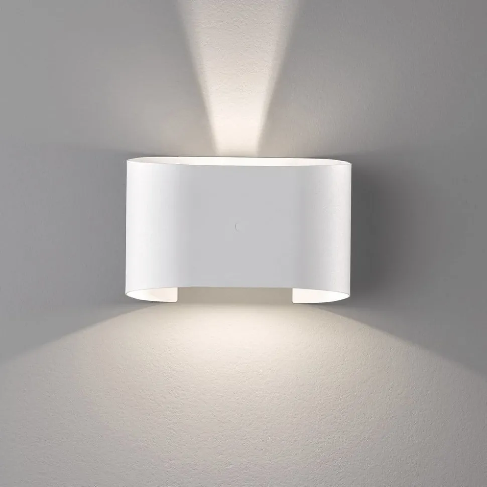 LED wandlamp Wall, 2-lamps, rond, wit