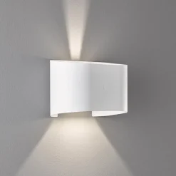 LED wandlamp Wall, 2-lamps, rond, wit
