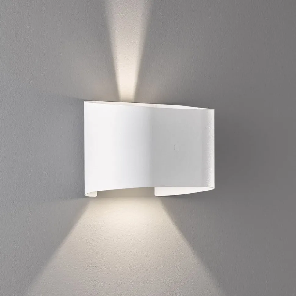 LED wandlamp Wall, 2-lamps, rond, wit