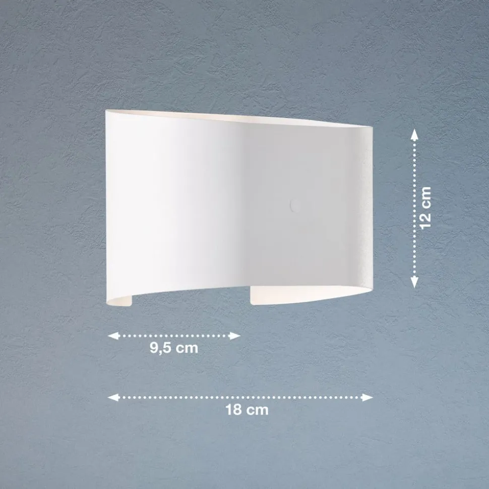 LED wandlamp Wall, 2-lamps, rond, wit