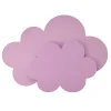 LED wandlamp Wölkchen met stekker, roze, hout, dimbaar