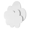 LED wandlamp Wölkchen met stekker, wit, hout, dimbaar
