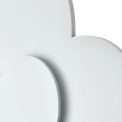 LED wandlamp Wölkchen met stekker, wit, hout, dimbaar