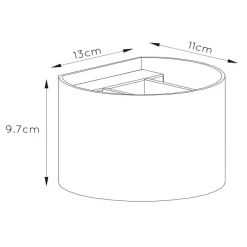 LED wandlamp Xio, breedte 13 cm, wit