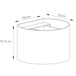 LED wandlamp Xio, breedte 13 cm, zwart